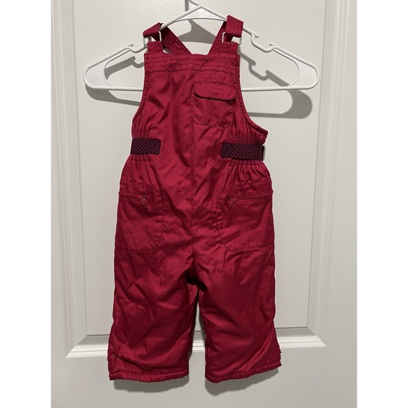 Old Navy Girl's‎ Snow Bib - Dark Pink - Size 18-24 Months - Picture 1 of 4